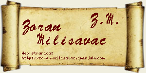 Zoran Milisavac vizit kartica